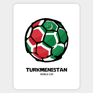 Turkmenistan Football Country Flag Sticker